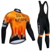 Fietskleding (Fietsshirt Lange Mouw + Lange Koersbroek) 2024 Efapel - Oranje